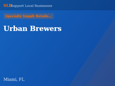 Urban Brewers — Specialty Supply Retailers in Miami, FL