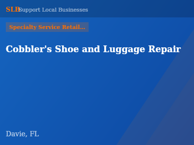 Cobbler's Shoe and Luggage Repair — Specialty Service Retailers in Davie, FL