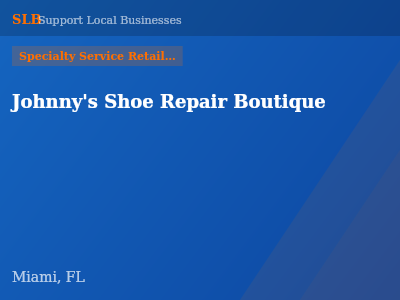 Johnny's Shoe Repair Boutique — Specialty Service Retailers in Miami, FL