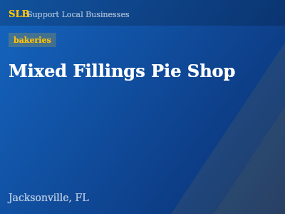Mixed Fillings Pie Shop — bakeries in Jacksonville, FL