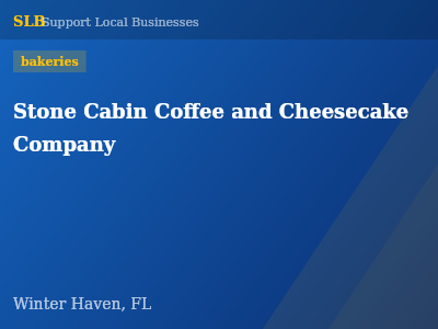 Stone Cabin Coffee and Cheesecake Company — bakeries in Winter Haven, FL