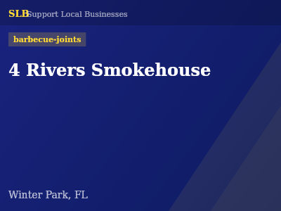 4 Rivers Smokehouse — barbecue-joints in Winter Park, FL
