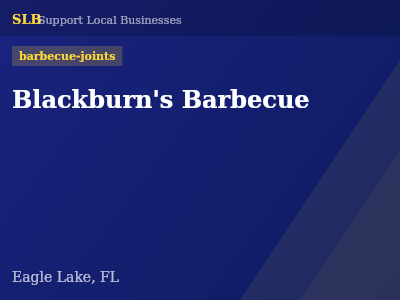 Blackburn's Barbecue — barbecue-joints in Eagle Lake, FL