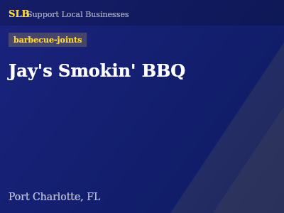 Jay's Smokin' BBQ — barbecue-joints in Port Charlotte, FL