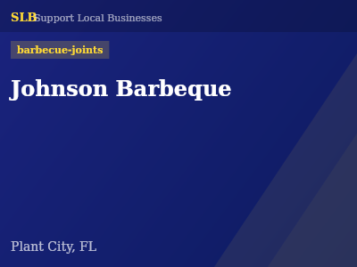 Johnson Barbeque — barbecue-joints in Plant City, FL