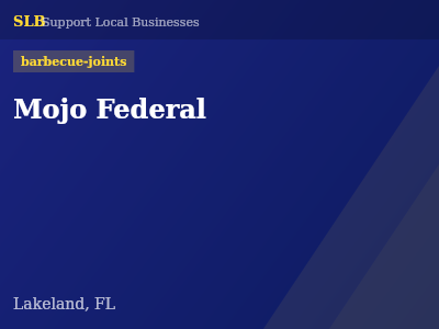 Mojo Federal — barbecue-joints in Lakeland, FL