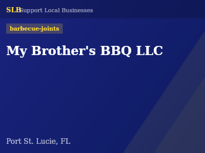 My Brother's BBQ LLC — barbecue-joints in Port St. Lucie, FL