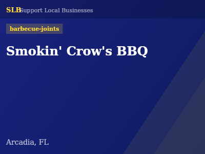 Smokin' Crow's BBQ — barbecue-joints in Arcadia, FL