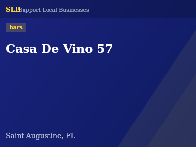 Casa De Vino 57 — bars in Saint Augustine, FL