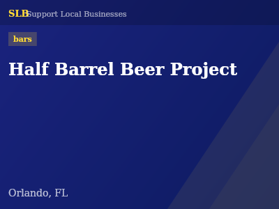 Half Barrel Beer Project — bars in Orlando, FL