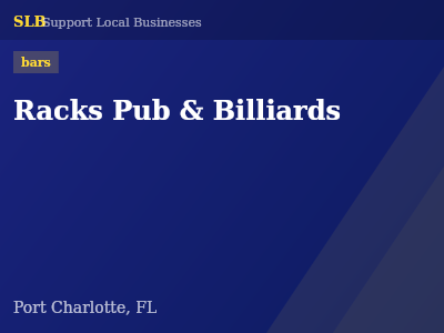 Racks Pub & Billiards — bars in Port Charlotte, FL