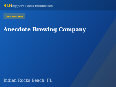 Anecdote Brewing Company — breweries in Indian Rocks Beach, FL