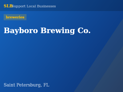 Bayboro Brewing Co. — breweries in Saint Petersburg, FL