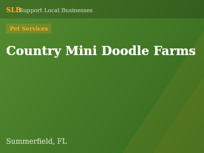 Country Mini Doodle Farms — Pet Services in Summerfield, FL