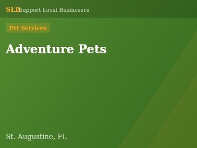 Adventure Pets — Pet Services in St. Augustine, FL