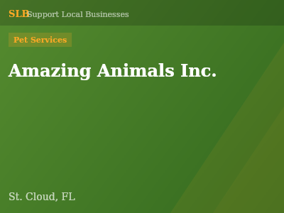 Amazing Animals Inc. — Pet Services in St. Cloud, FL