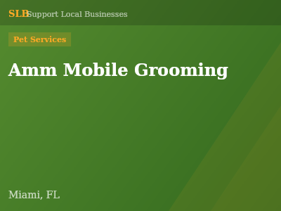 Amm Mobile Grooming — Pet Services in Miami, FL