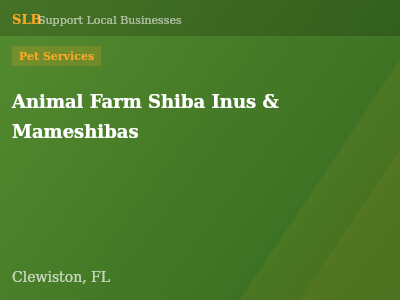 Animal Farm Shiba Inus & Mameshibas — Pet Services in Clewiston, FL