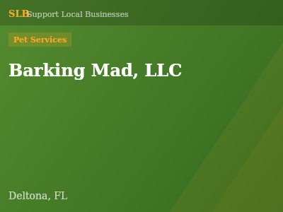 Barking Mad, LLC — Pet Services in Deltona, FL