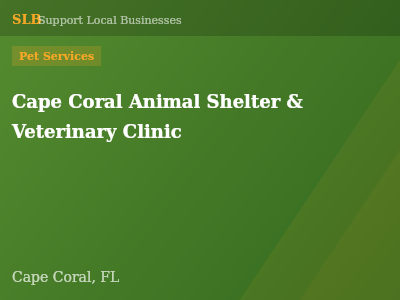 Cape Coral Animal Shelter & Veterinary Clinic — Pet Services in Cape Coral, FL
