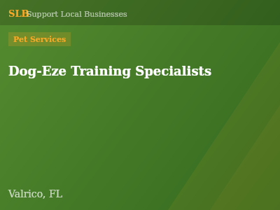 Dog-Eze Training Specialists — Pet Services in Valrico, FL