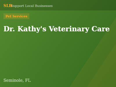 Dr. Kathy's Veterinary Care — Pet Services in Seminole, FL