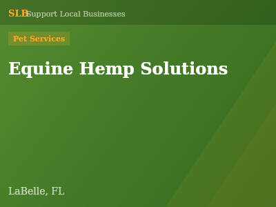 Equine Hemp Solutions — Pet Services in LaBelle, FL