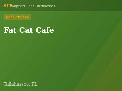 Fat Cat Cafe — Pet Services in Tallahassee, FL