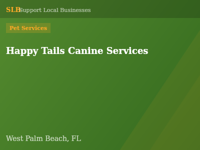 Happy Tails Canine Services — Pet Services in West Palm Beach, FL
