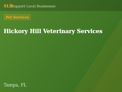 Hickory Hill Veterinary Services — Pet Services in Tampa, FL