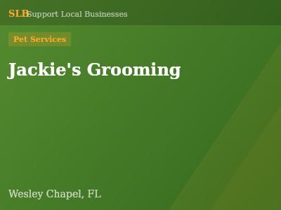 Jackie's Grooming — Pet Services in Wesley Chapel, FL