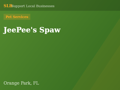 JeePee's Spaw — Pet Services in Orange Park, FL