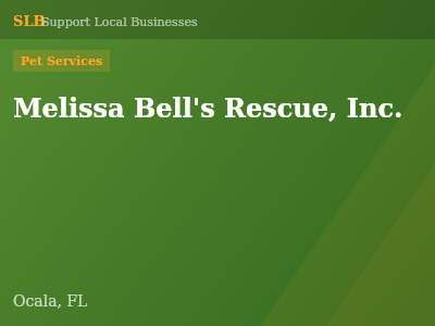 Melissa Bell's Rescue, Inc. — Pet Services in Ocala, FL