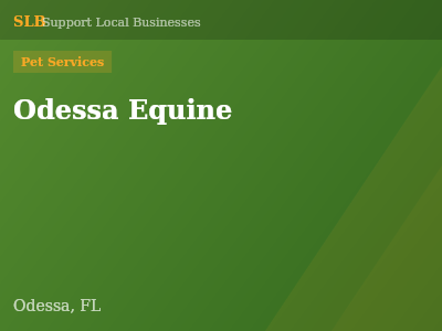 Odessa Equine — Pet Services in Odessa, FL