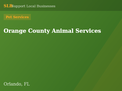 Orange County Animal Services — Pet Services in Orlando, FL