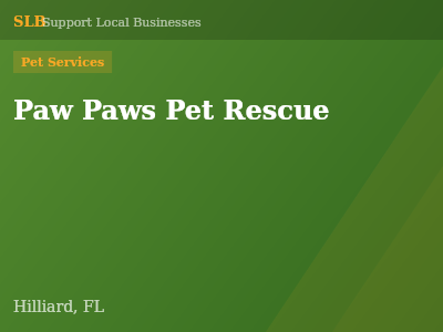 Paw Paws Pet Rescue — Pet Services in Hilliard, FL