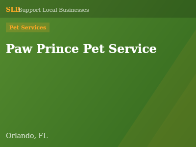 Paw Prince Pet Service — Pet Services in Orlando, FL
