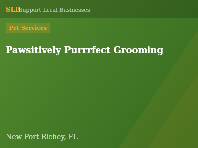 Pawsitively Purrrfect Grooming — Pet Services in New Port Richey, FL
