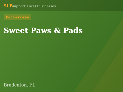Sweet Paws & Pads — Pet Services in Bradenton, FL