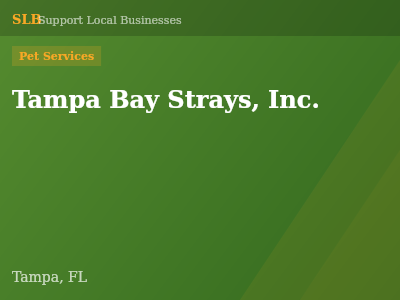 Tampa Bay Strays, Inc. — Pet Services in Tampa, FL