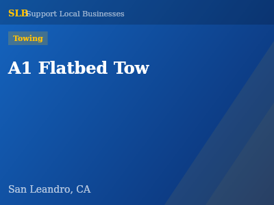 A1 Flatbed Tow — Towing in San Leandro, CA