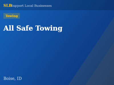 All Safe Towing — Towing in Boise, ID