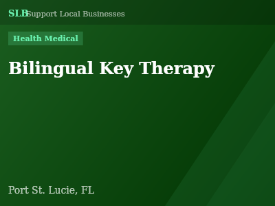 Bilingual Key Therapy — Health Medical in Port St. Lucie, FL