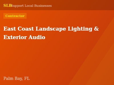East Coast Landscape Lighting & Exterior Audio — Contractor in Palm Bay, FL