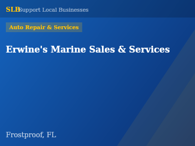 Erwine's Marine Sales & Services — Auto Repair & Services in Frostproof, FL