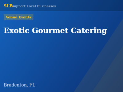Exotic Gourmet Catering — Venue Events in Bradenton, FL