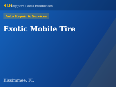 Exotic Mobile Tire — Auto Repair & Services in Kissimmee, FL