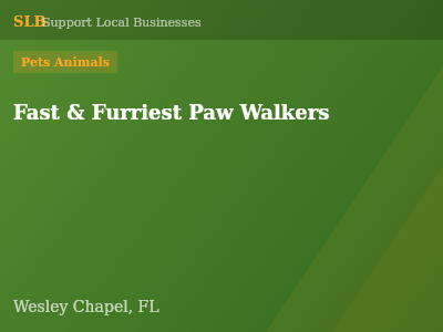 Fast & Furriest Paw Walkers — Pets Animals in Wesley Chapel, FL