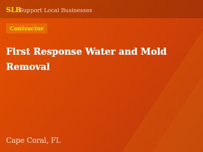 First Response Water and Mold Removal — Contractor in Cape Coral, FL