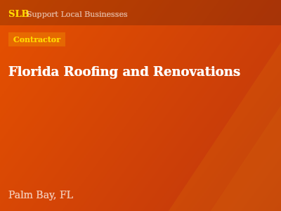 Florida Roofing and Renovations — Contractor in Palm Bay, FL